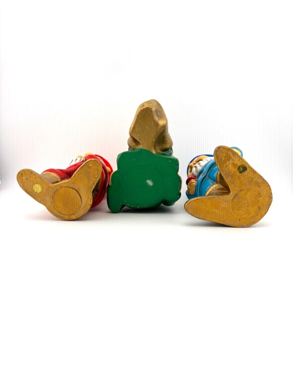 Vintage Made In Japan Set Of 3 Papier-mâché Gnomes